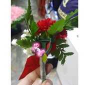 婚礼胸花胸针 花店婚庆配件结婚胸花DIY 三角塑料胸花夹子T型别针