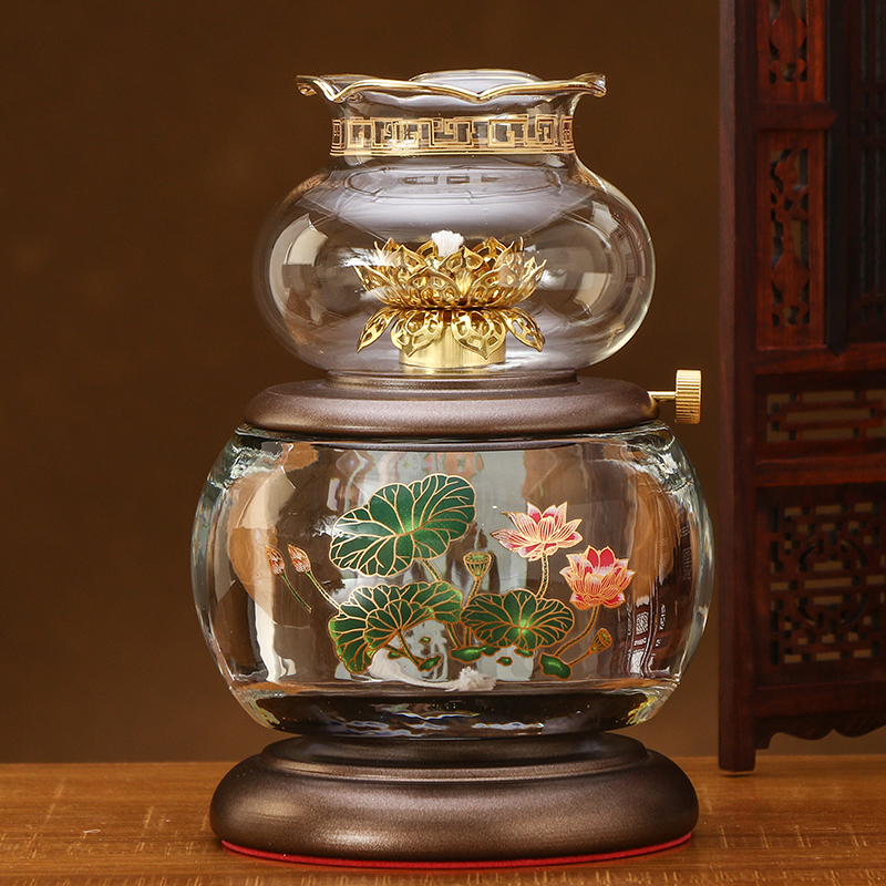 防风供佛莲花酥油灯调光灯盏