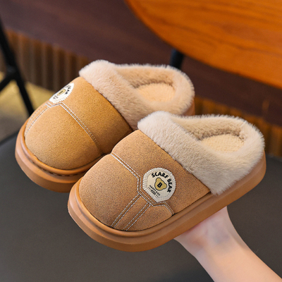 儿童棉拖鞋男童冬季保暖防滑