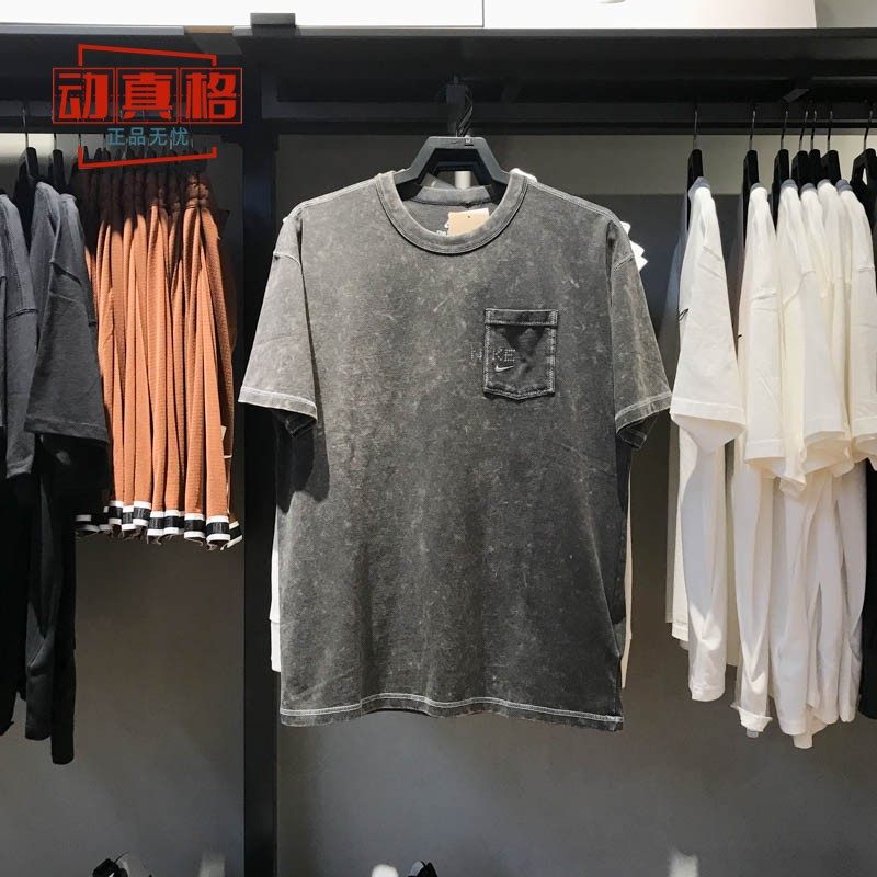 耐克男装2025夏季款水洗做旧休闲宽松百搭短袖T恤 HJ0777-060-072