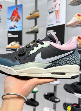 NIKE耐克男鞋2026夏款AJ312拼接缓震回弹魔术扣篮球鞋 CD7069-007