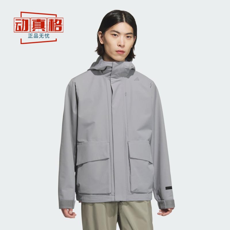 阿迪达斯男冬季连帽夹克外套