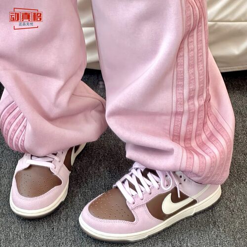 耐克2026女DUNK棕粉胶底低帮板鞋