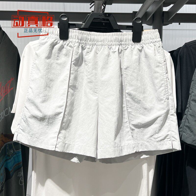 耐克女子短裤刺绣小标休闲运动宽松三分裤2025夏款FV6623-020-034