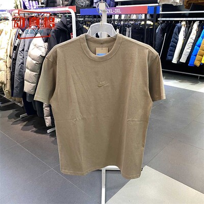 正品耐克男装2025夏季款经典小勾纯棉T恤休闲宽松短袖DO7393-247