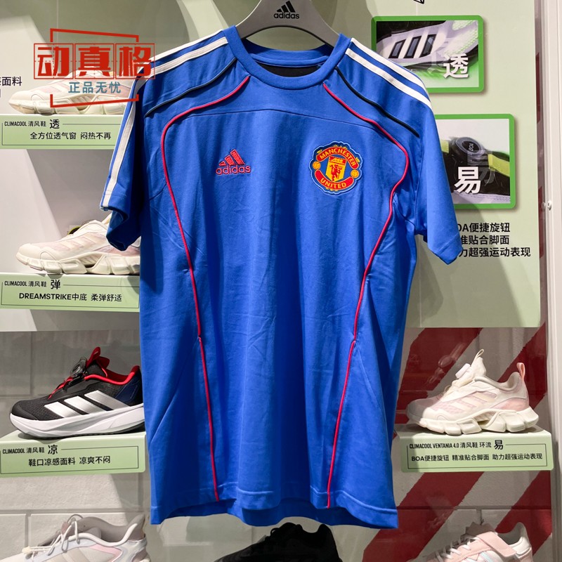 阿迪达斯曼联主题圆领T恤