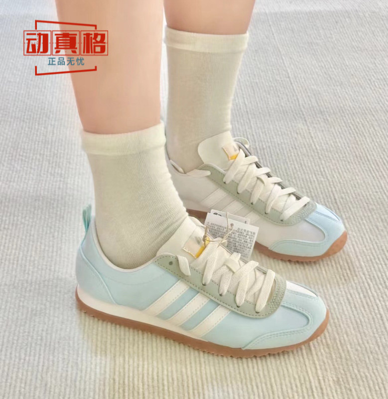 阿迪达斯男女同款冰淇淋T头鞋复古低帮拼接运动休闲鞋JI2434 2437