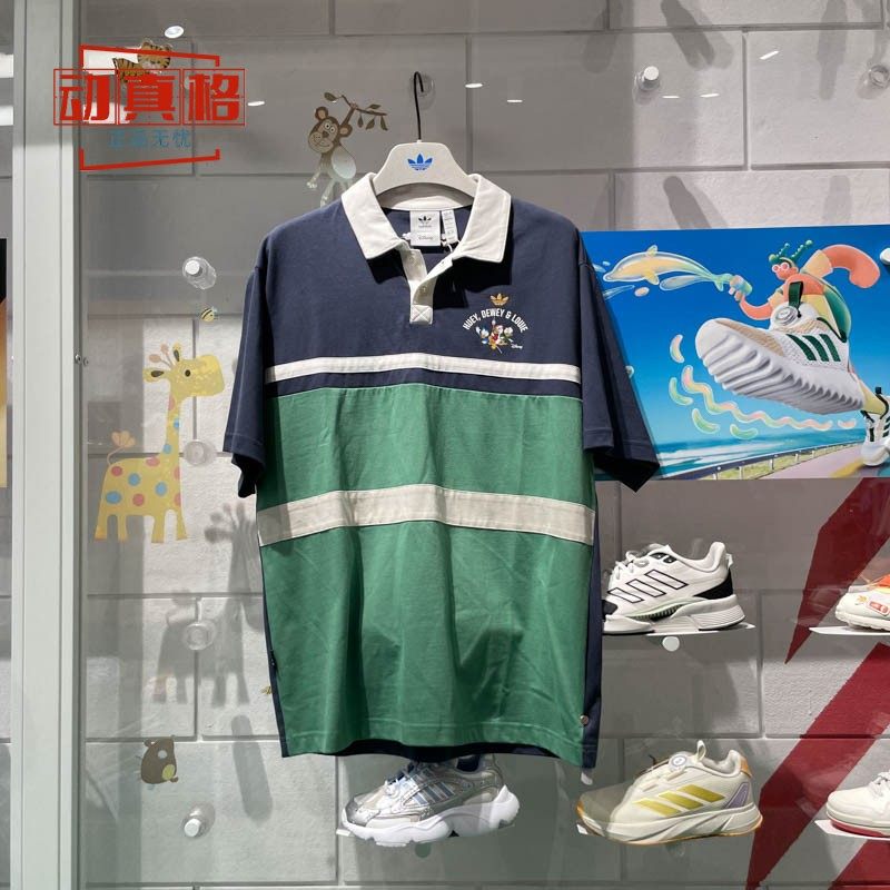 阿迪达斯三叶草男女迪士尼联名新款纯棉T恤POLO衫短袖JL6478 6479