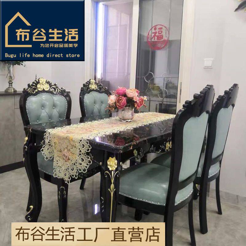 欧式餐桌餐椅组合家用大理石饭桌子家用吃饭实木长方形餐桌椅一套使用感如何?