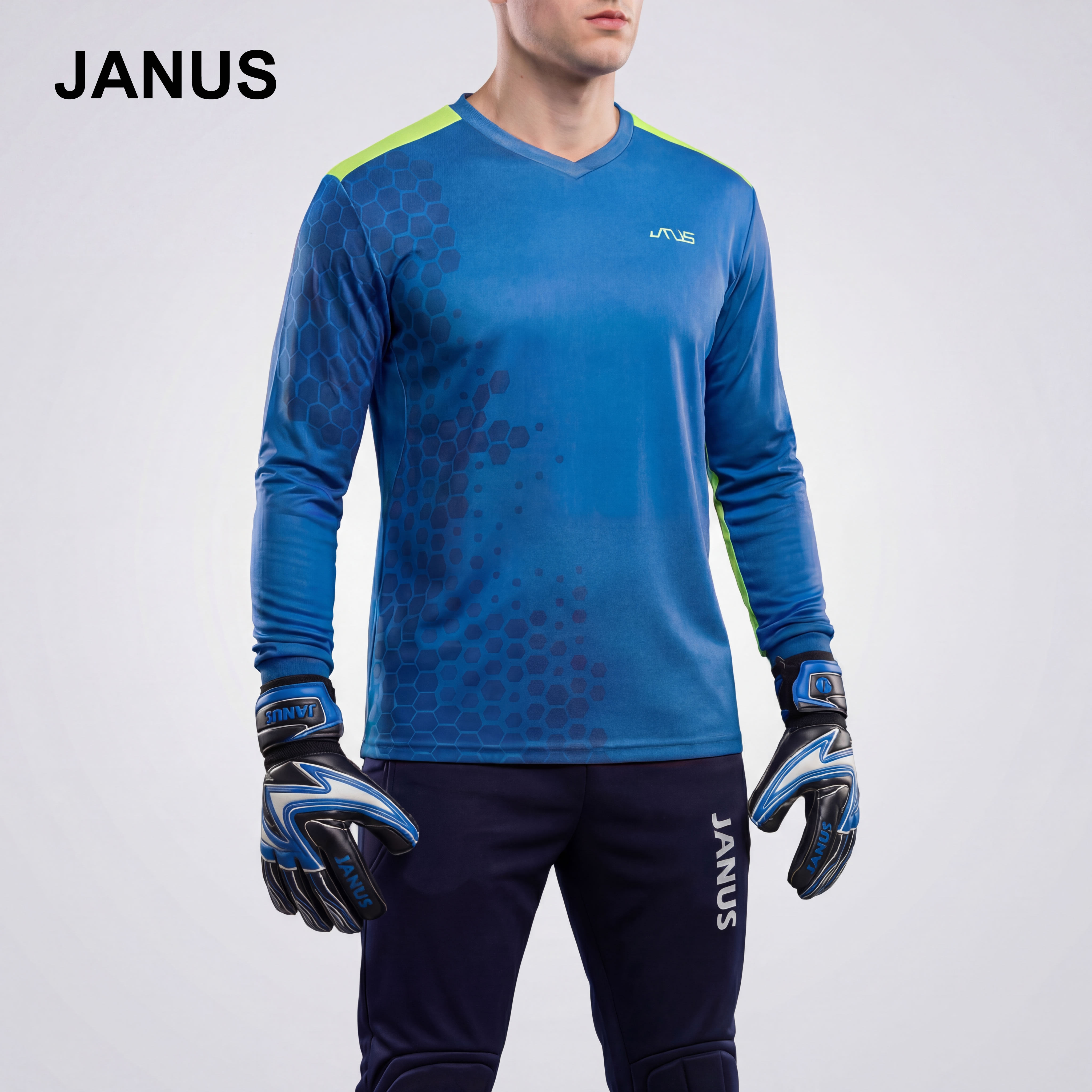 JANUS肘部海绵防护加厚秋冬季防寒足球守门员服装门将服上衣JA522