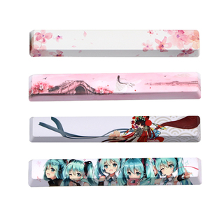 PBT空格键帽 樱花键帽空格 OEM高度 五面热升华 机械键盘用