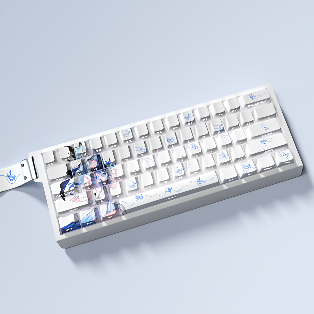 守岸人-鸣潮二次元主题键帽原厂侧刻透光PBT热升华适配60/64/68