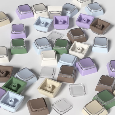 盖帽单颗XDA高度1U无刻PBT+PC材质键帽客制化diy适配机械键盘