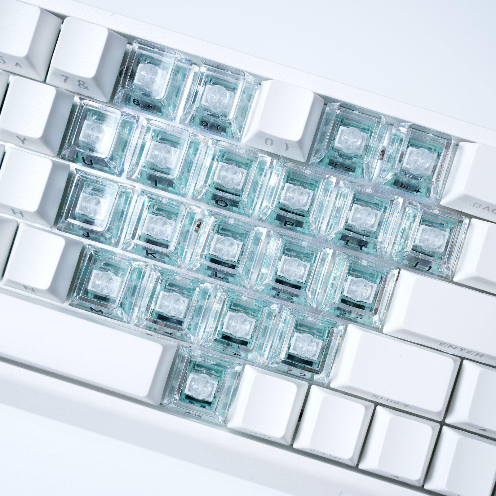 爱心键帽原厂高度透明高透PC个性DIY键帽适配磁轴键盘ev63wooting
