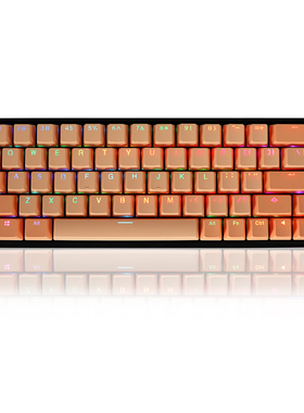 OEM高度橙色个性键帽双色透光PBT 124键适配61 87 104 108等