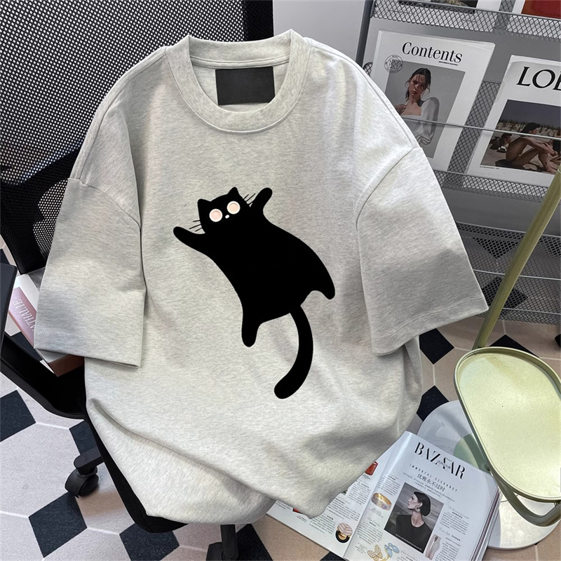 品牌外贸撤回尾货清仓捡漏~复古高级感重磅纯棉短袖t恤男女夏上衣