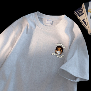休闲宽松上衣服 t恤男女夏季 广州十三行 外贸出口龇牙头像纯棉短袖