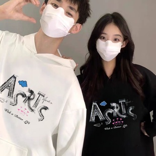 广州十三行设计感百搭宽松加绒加厚卫衣男女秋冬薄款 外套潮 情侣装