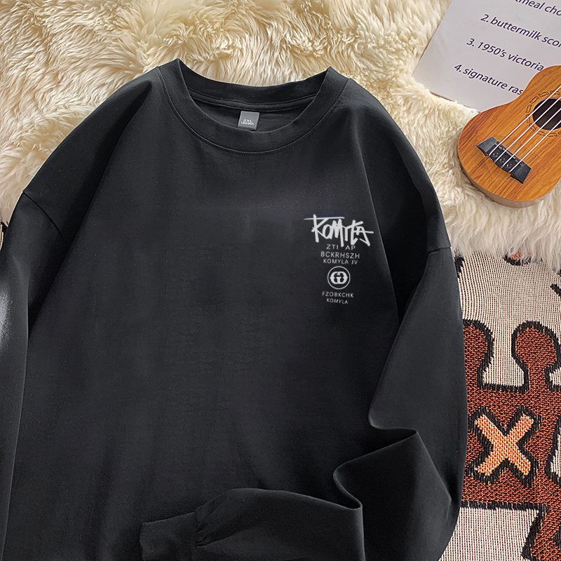 品牌外贸~专柜尾货清仓捡漏潮牌重磅纯棉长袖t恤男女早秋打底衫潮