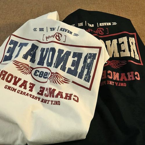 海外订单外贸撤回尾货~夏季ins潮牌纯棉短袖t恤男女夏季半袖上衣