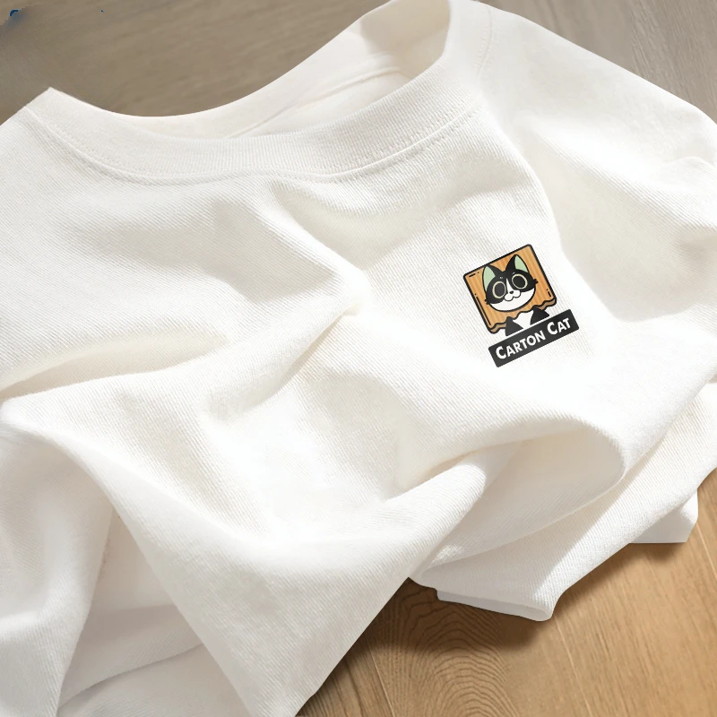 海外订单外贸~大牌出口可爱猫咪头像纯棉短袖t恤男女夏季半袖上衣,男装,时尚防晒服,淘宝优惠券,粉丝福利购,淘宝优惠卷