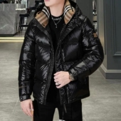 时尚 羽绒服连帽90白鸭绒高克重潮牌修身 保暖外套厚 男士 欧洲站冬季