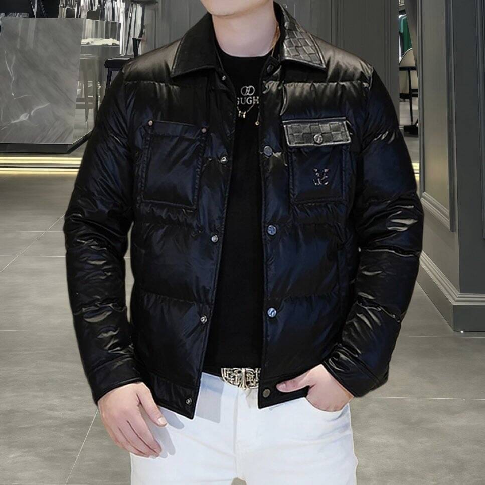 欧货高端男士翻领羽绒服夹克外套