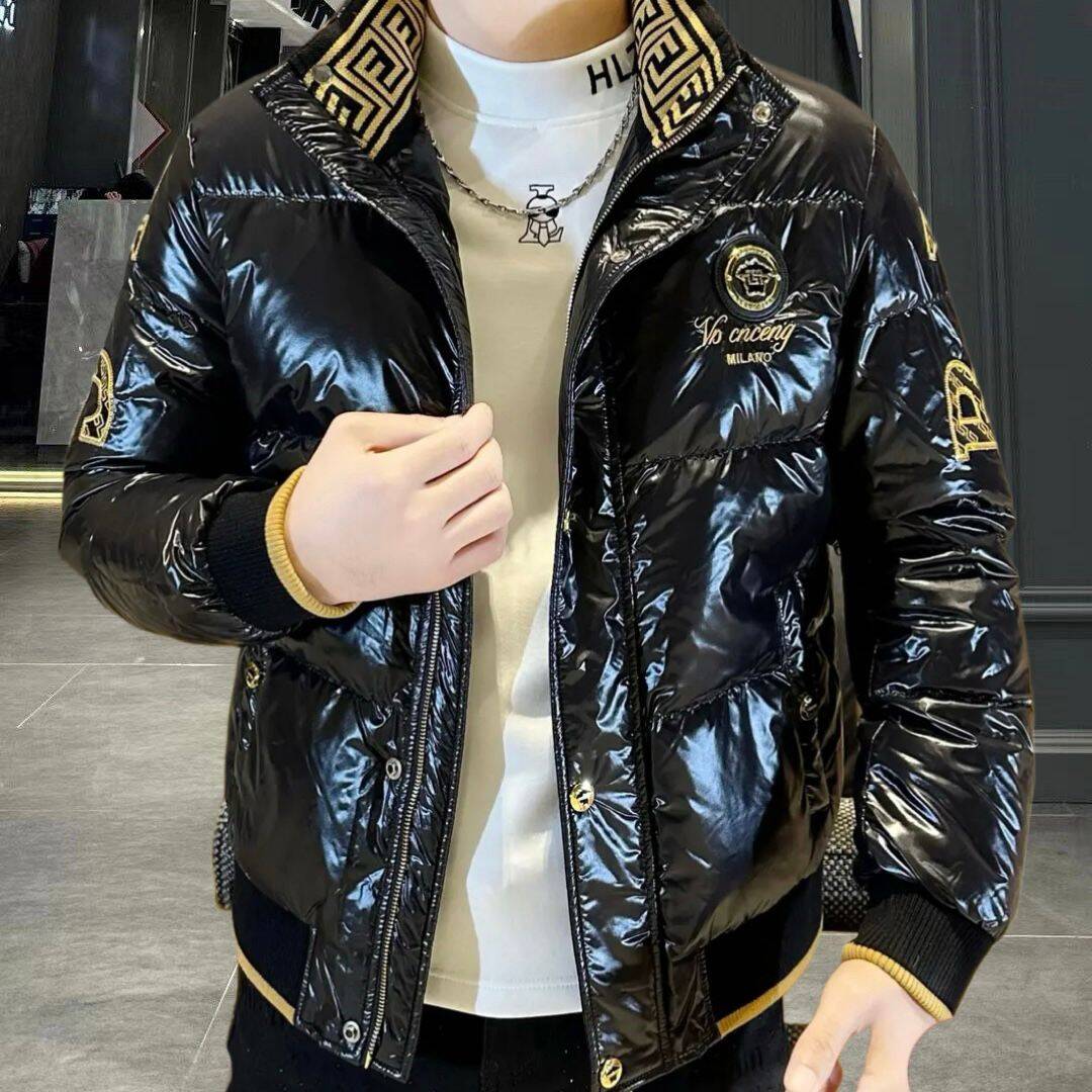 欧货潮牌修身立领羽绒服90白鸭绒