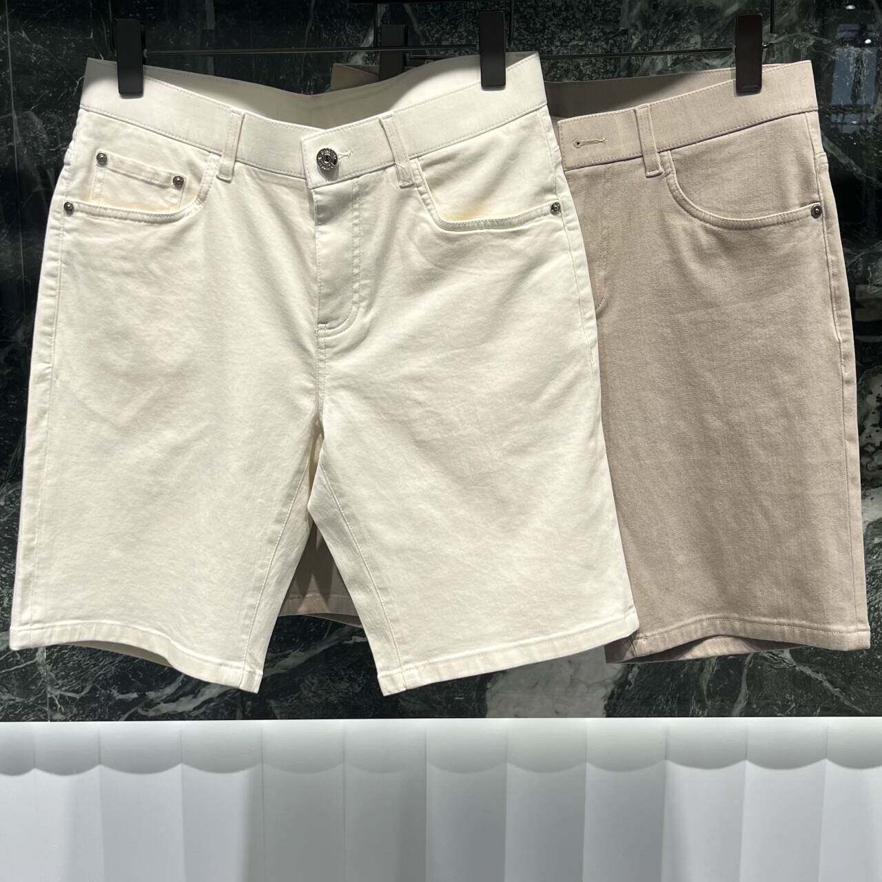 欧货高端夏季男士牛仔短裤潮牌轻奢老钱风修身五分裤休闲百搭中裤