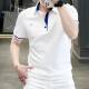 男士 短袖 t恤翻领polo衫 欧洲站夏季 潮牌修身 带领上衣休闲衬衣凉感T