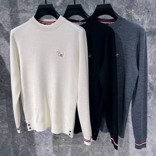 羊毛衫 长袖 潮牌修身 打底针织衫 欧货高端秋冬季 休闲线衣毛衫 男士