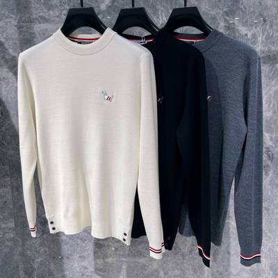 欧货高端冬季男士长袖羊毛衫修身