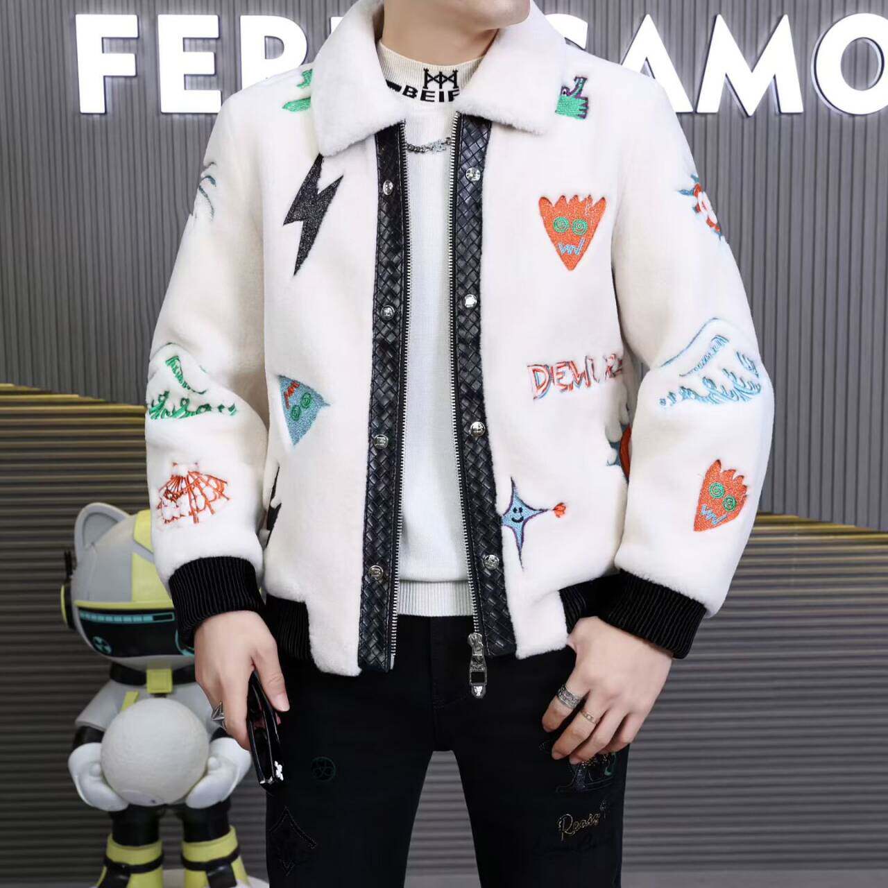 欧货高端冬季男士金貂绒外套