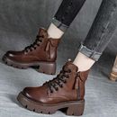 马丁靴女真皮2025新款冬春季加绒厚底短筒英伦风复古棕色软皮短靴