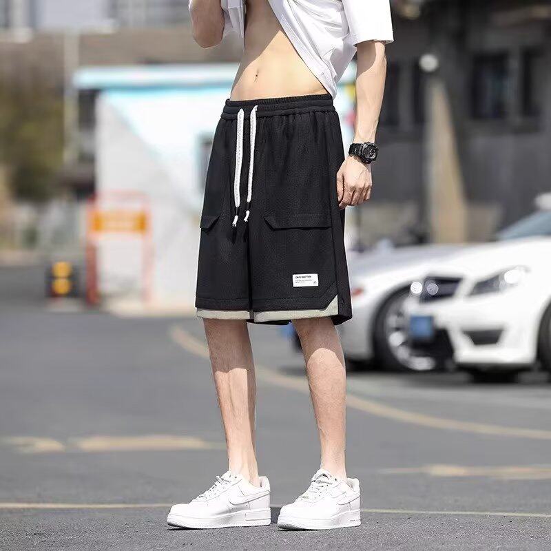 夏季新款工装短裤男薄款宽松纯色休闲五分裤学生潮百搭运动5分裤