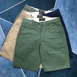 重磅短裤男士夏季美式复古日系宽松休闲五分中裤军绿色工装潮日系