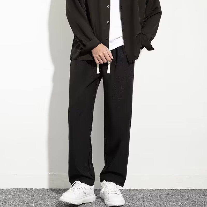 休闲小西裤男九分裤子潮流修身直筒正装裤男士春秋高级垂感西装裤