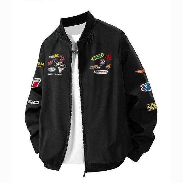 休闲春秋高街正品机车Logo宽松飞行员夹克棒球外套美式男女2025年
