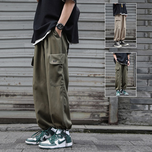 K23435 子B315 p50控68 宽松直筒调节腰带裤 抖音品质山系休闲裤