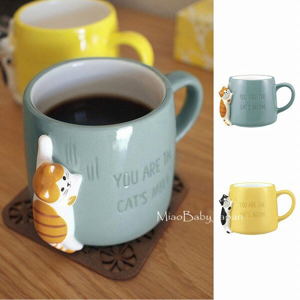 日本正版decole猫咪陶瓷杯