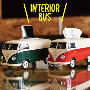 VolksWagen授权巴士纸巾盒大众T1露营车模笔筒姜妍NikoAnd礼物