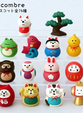 迷你豆福摆件日本DECOLE潮玩