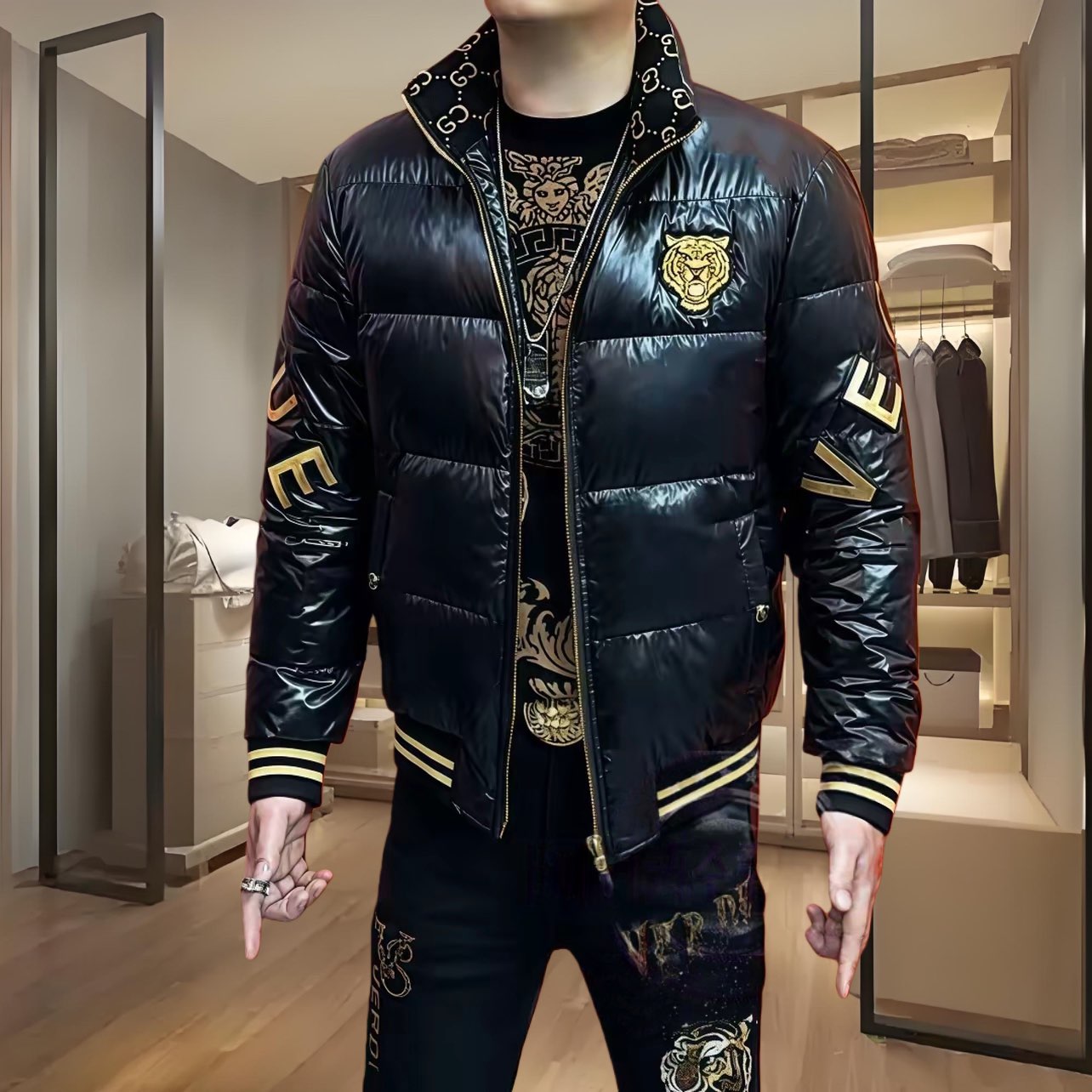 欧洲站冬季男士立领羽绒服百搭