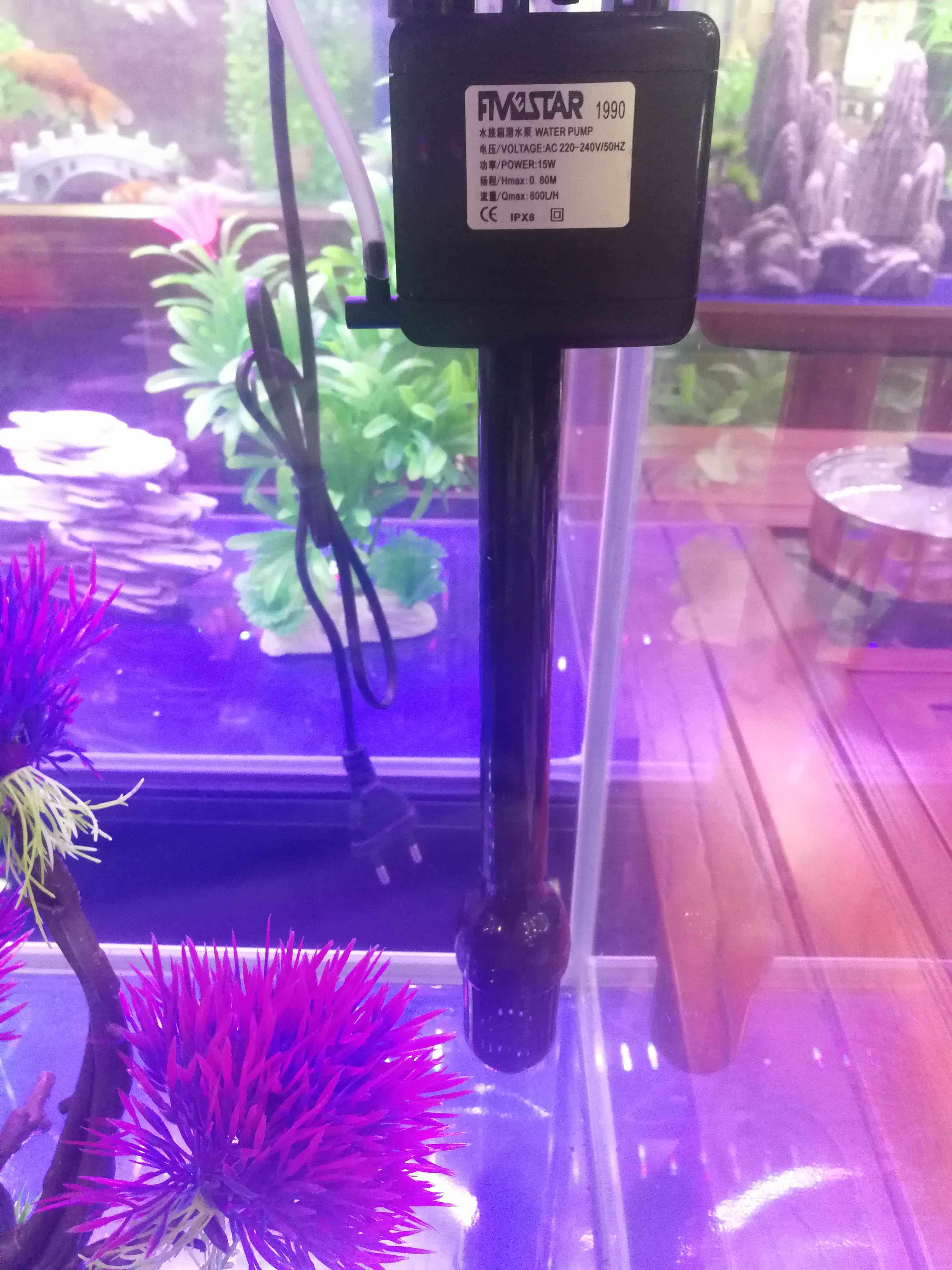 五星欧铂龙ft-1990水族箱专用三合一潜水泵oblong增氧过滤水循环