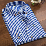 日系格子衬衫男士长袖休闲潮流学生外套宽松大码衬衣男，男装衬衫，星座222