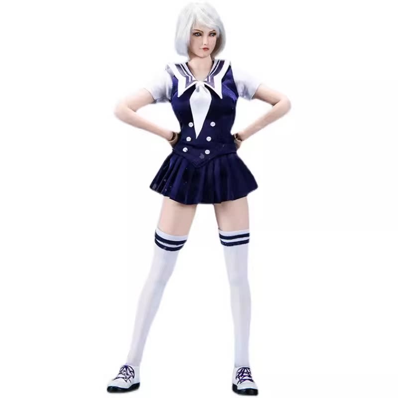 VSTOYS 21XG69 1/6女兵人 冬日少女组合 头雕+JK服装鞋子模型