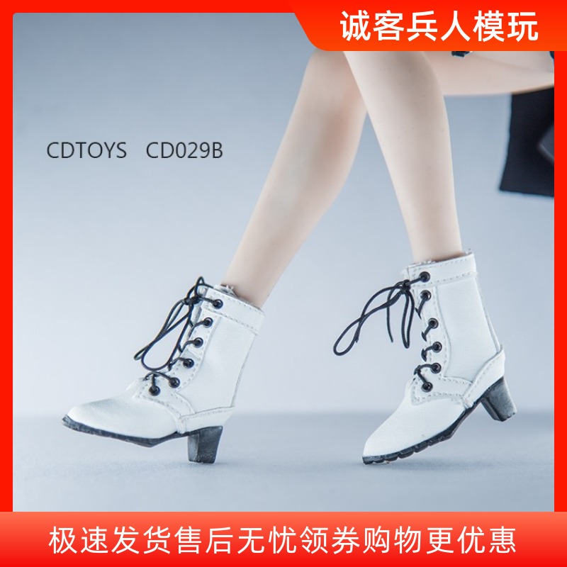 1/6女兵人实心马丁靴手工鞋百搭