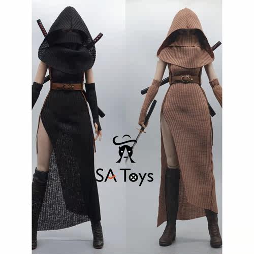 现货SAtoys 008A/B两色 1/6末世沙丘经典刺客裙装 适配素体AT203