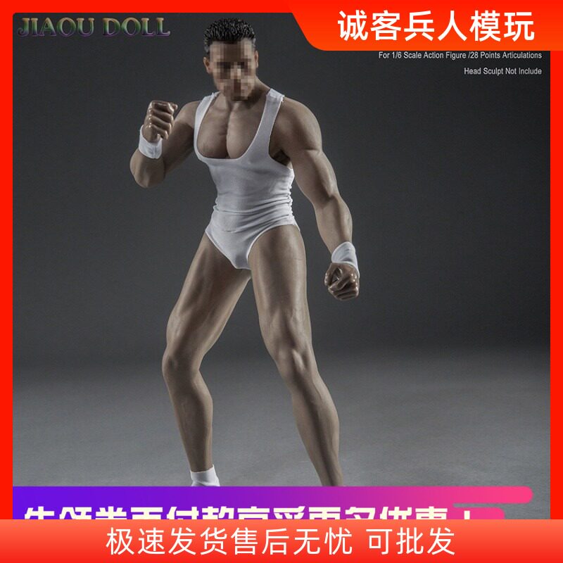 新款包胶强壮肌肉素体兵人