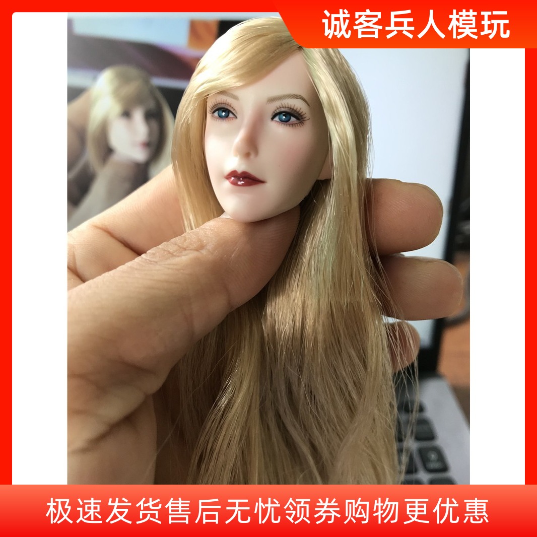 现货1/6兵人 女头雕模型SET043 天堂2精灵妖精头雕适合包胶女素体